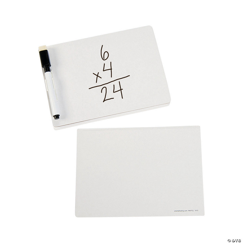 5" x 7" Mini Cardboard Dry Erase Boards with Black Marker - 12 Pc. Image