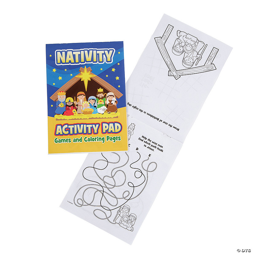 5" x 7" Nativity Paper Activity Books with Stickers - 24 Pc. Image