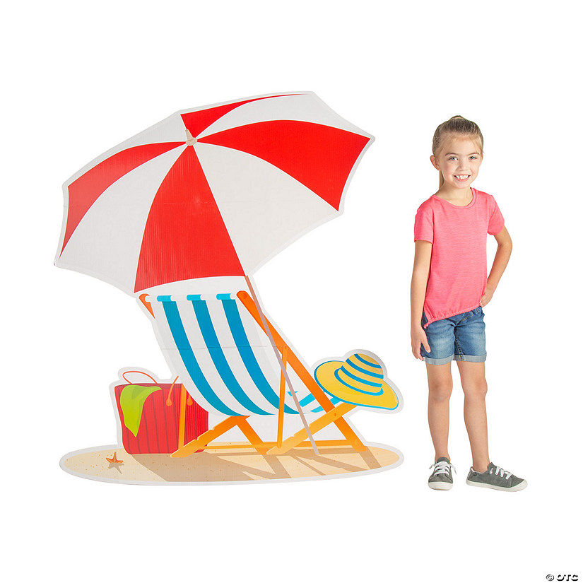 50 3/4" Beach Umbrella Cardboard Cutout Stand-Up Image