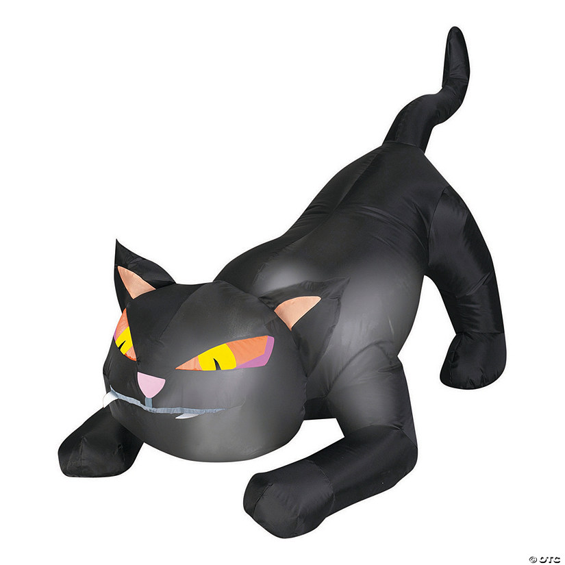 50" Blow Up Inflatable Black Cat Halloween Decoration  Oriental Trading