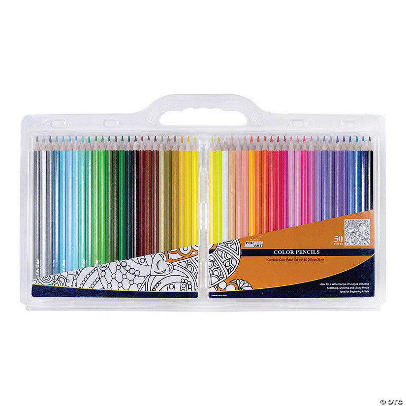 50Color Pro Art Colored Pencils Oriental Trading