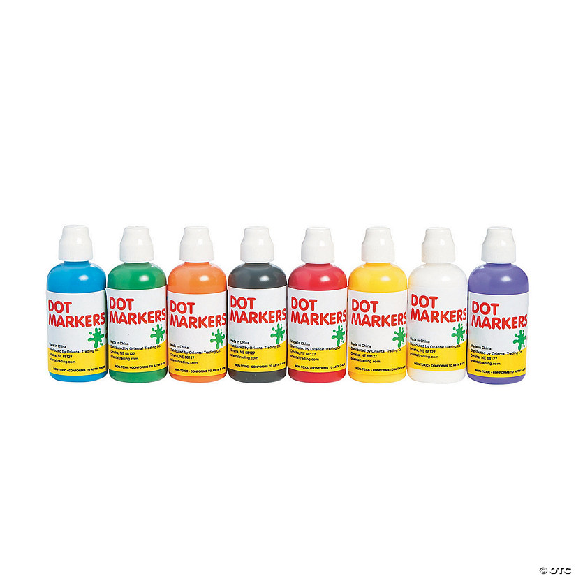 50 ml Make a Dot Assorted Color Paint Markers - Set of 8 Image