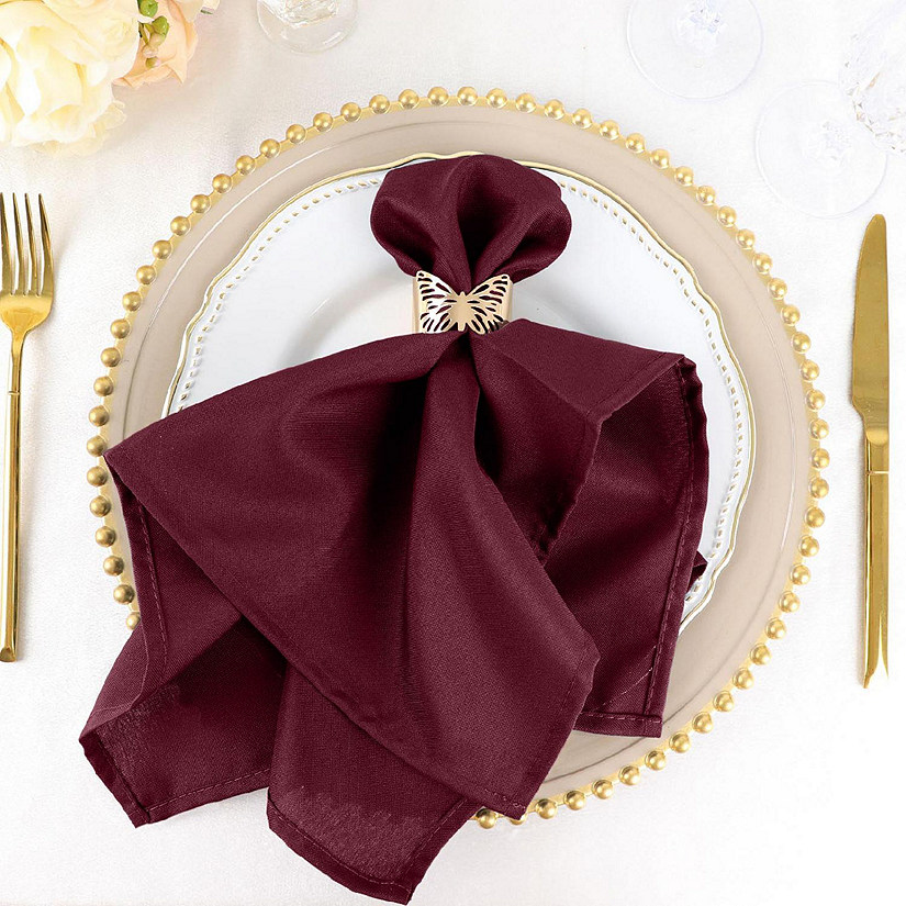 50 pcs 20" Polyester Napkins Table Wedding Party Reception Decorations  Image