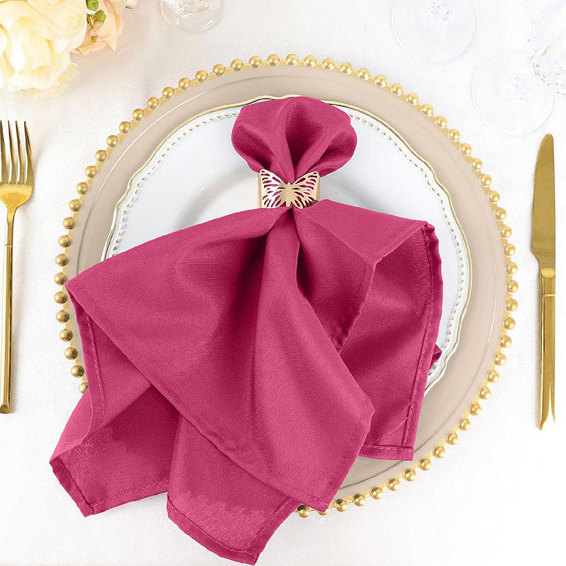 50 pcs 20" Polyester Napkins Table Wedding Party Reception Decorations  Image