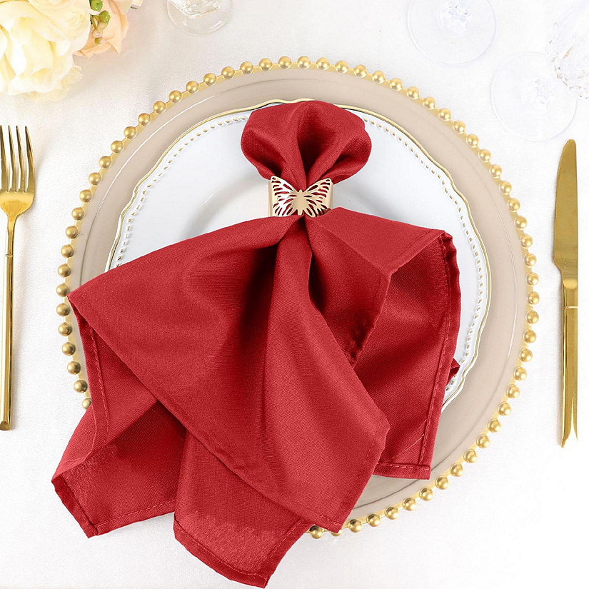 50 pcs 20" Polyester Napkins Table Wedding Party Reception Decorations  Image