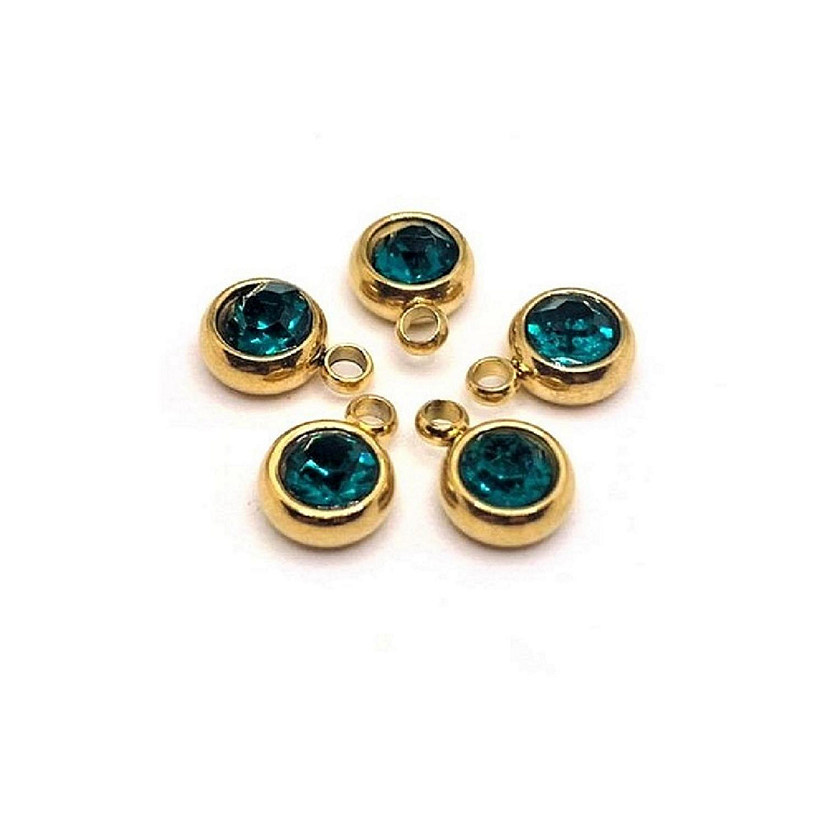 50 Pcs December Blue Charms Image