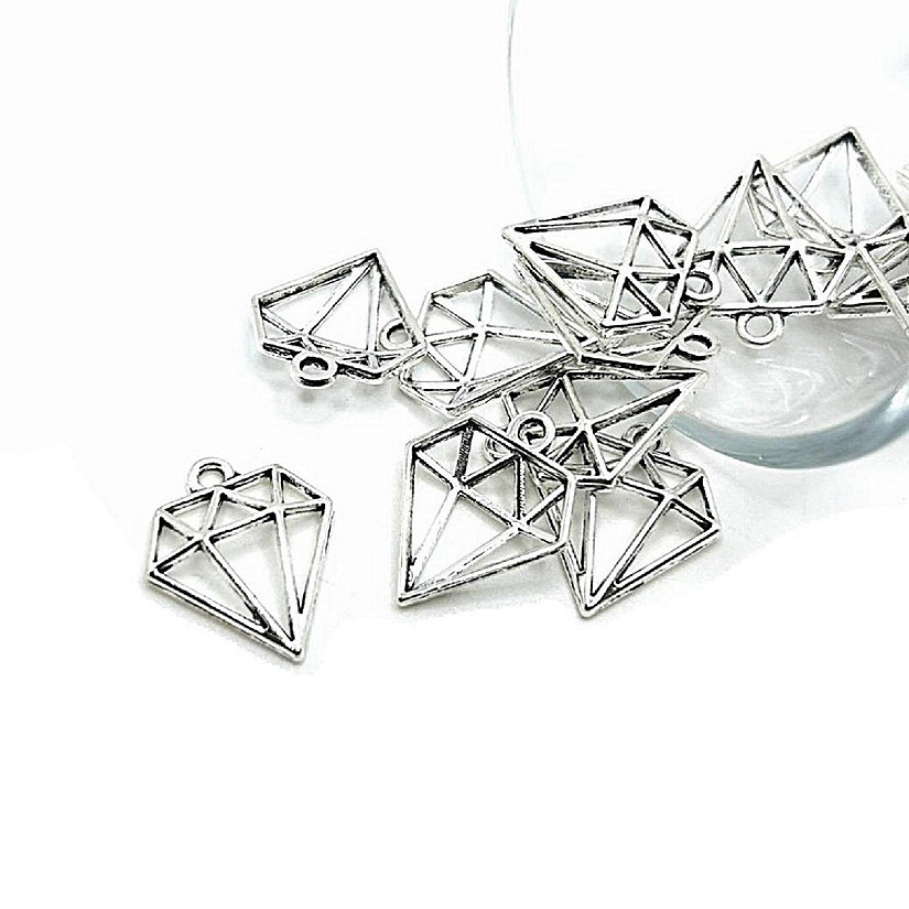 50 Pcs Diamond Shape Geometric Charms Image