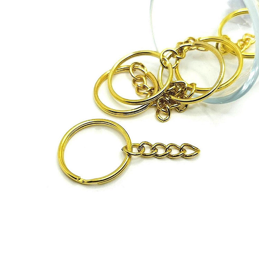 50 Pcs Gold Key Chain Starter Base Rings Image
