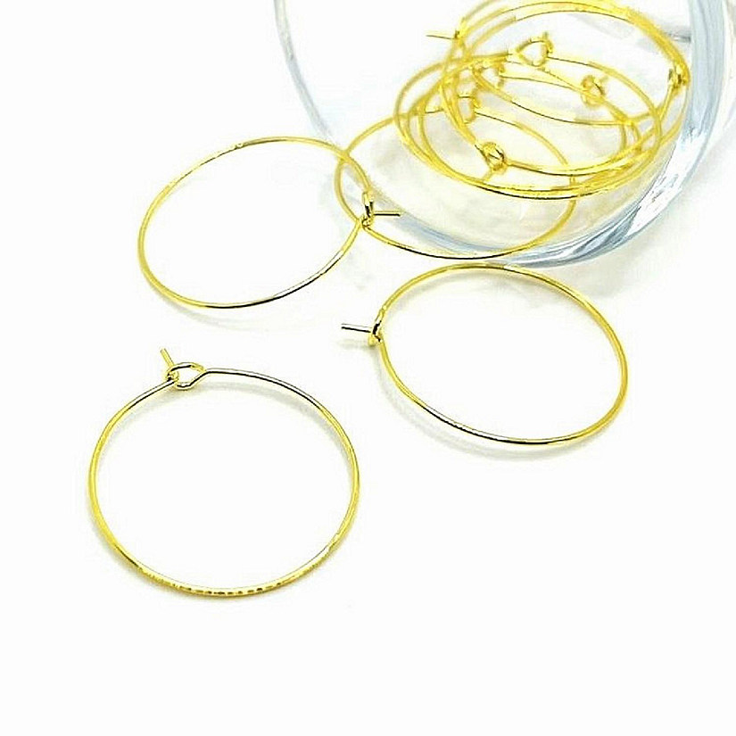 50 Pcs Gold Plated Wine Ring Bases Image