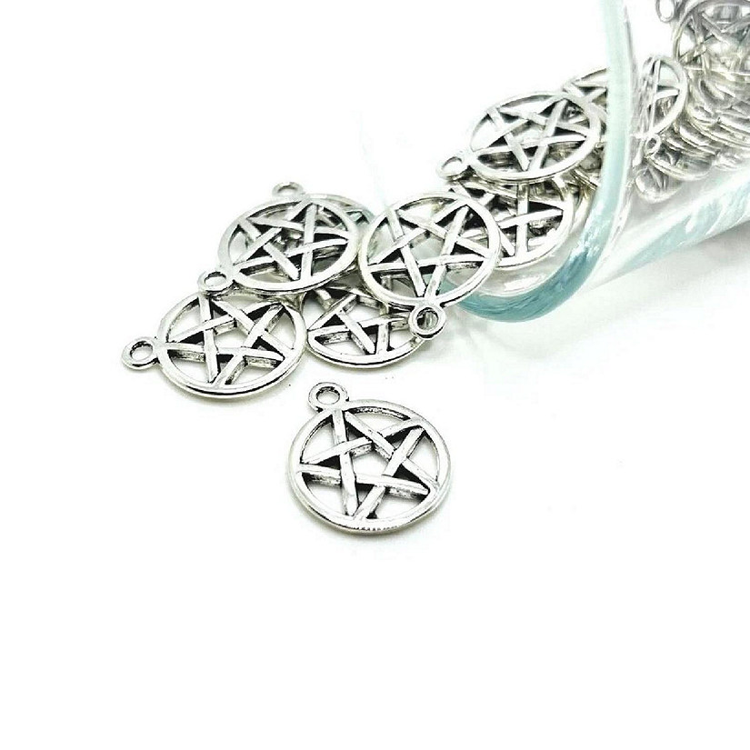 50 Pcs Halloween Pentacle Wiccan Charms Image
