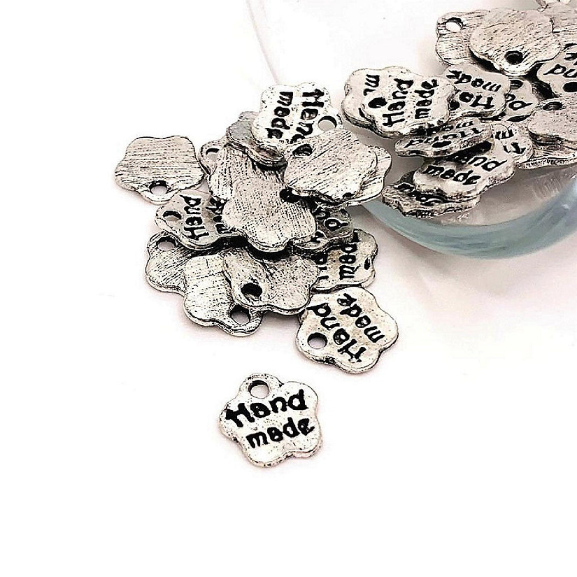 50 Pcs Handmade Flower Artisan Charms Image