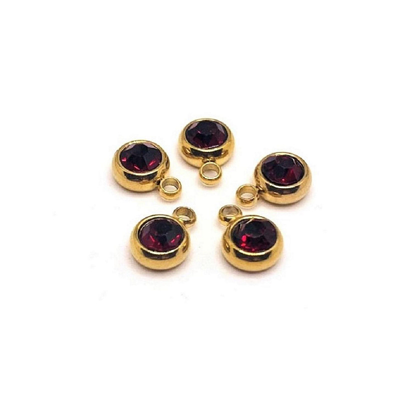 50 Pcs January Red Charms Image