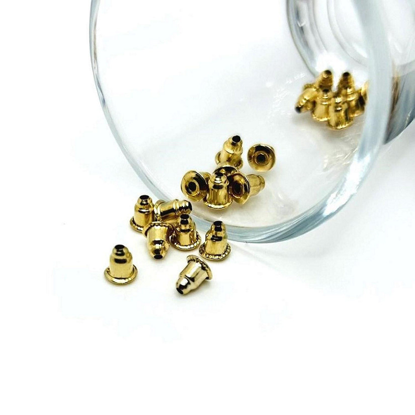 50 Pcs Light Gold Earring Backs Image