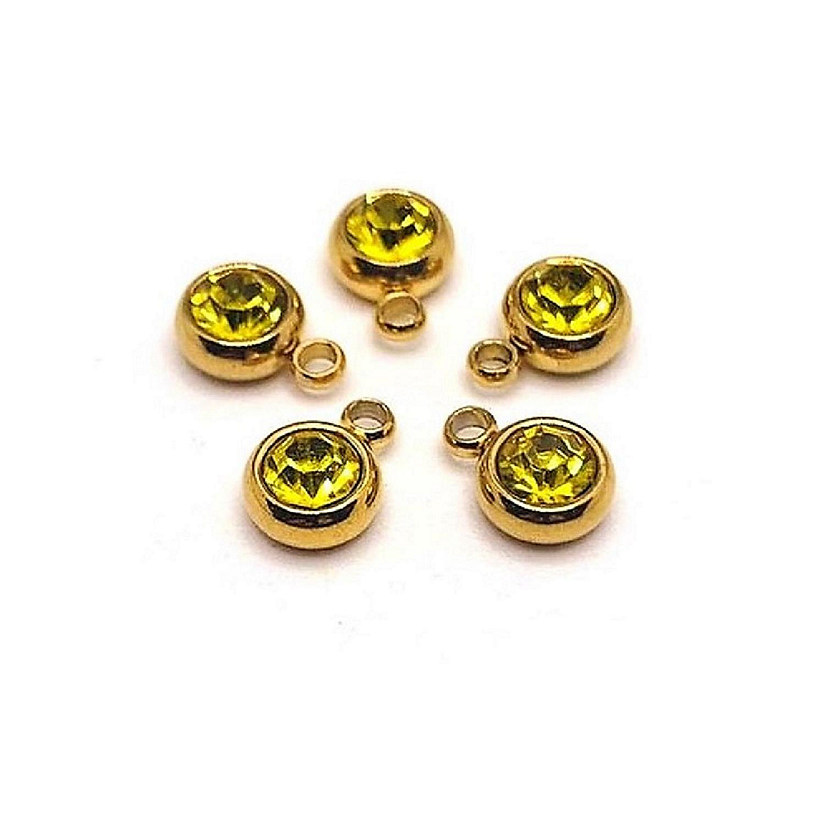 50 Pcs November Yellow Charms Image