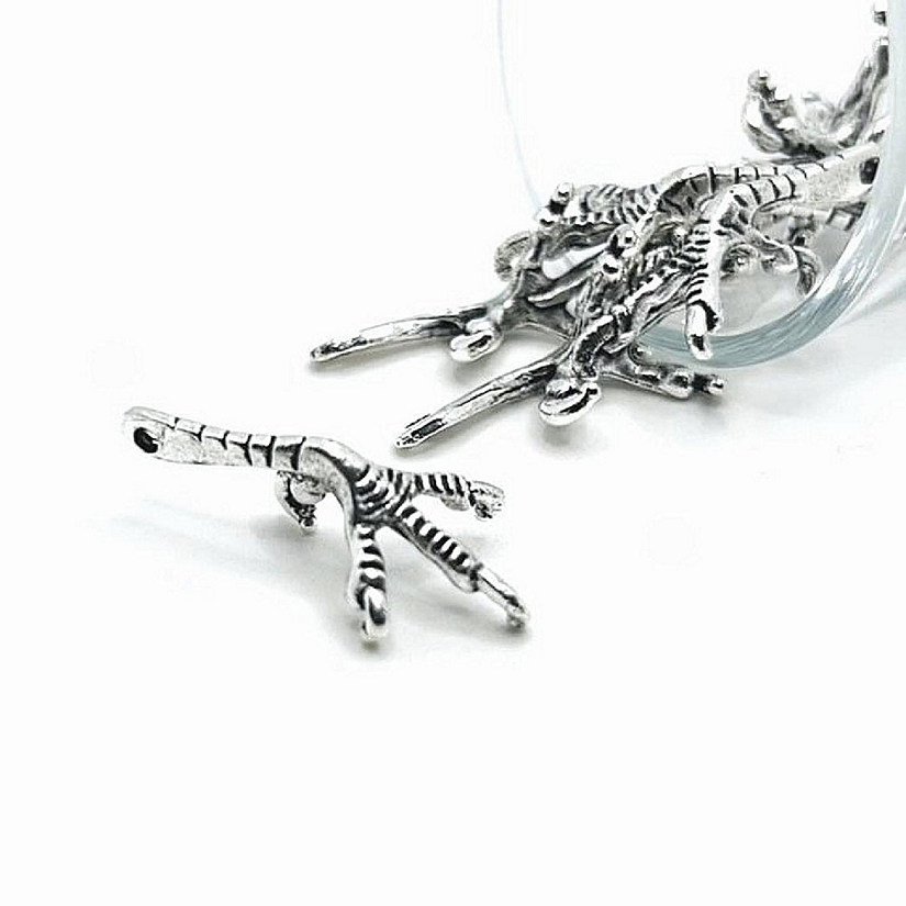 50 Pcs Silver Bird Talon Charms Image