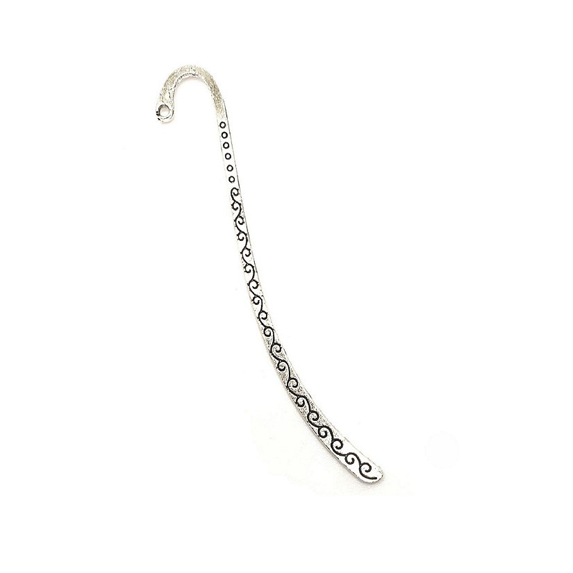 50 Pcs Silver Bookmark Base with Scrolls Image