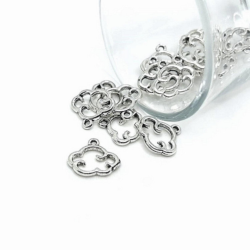 50 Pcs Silver Cloud Charms Image