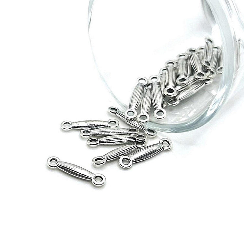 50 Pcs Silver Decorative Bar Connectors Image