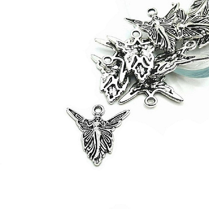 50 Pcs Silver Fairy Charms Image