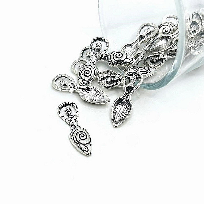 50 Pcs Silver Goddess Charms Image