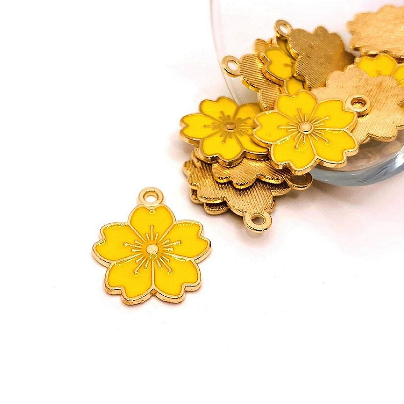 50 Pcs Yellow Cherry Blossom Flowers Image