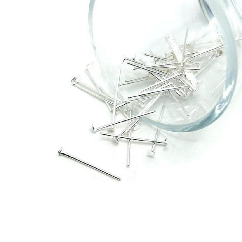 500 Pcs 20mm Silver Plated Eye Pins Image