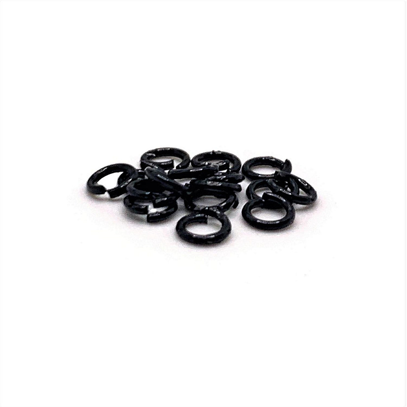 500 Pcs 4mm Black Open Jump Rings Image