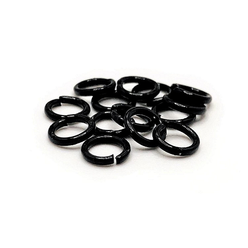 500 Pcs 6mm Black Open Jump Rings Image