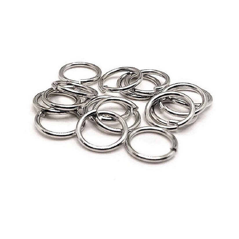 500 Pcs 8mm Antique Silver Jump Rings Image