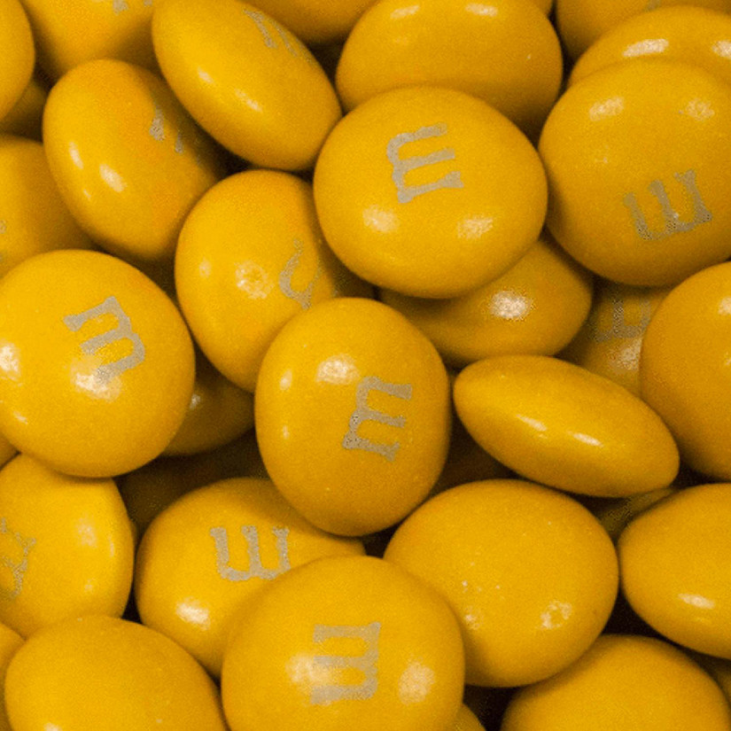 500pcs Gold Candy M&Ms 1lb Bag - Milk Chocolate Gold Candy for Candy Buffet