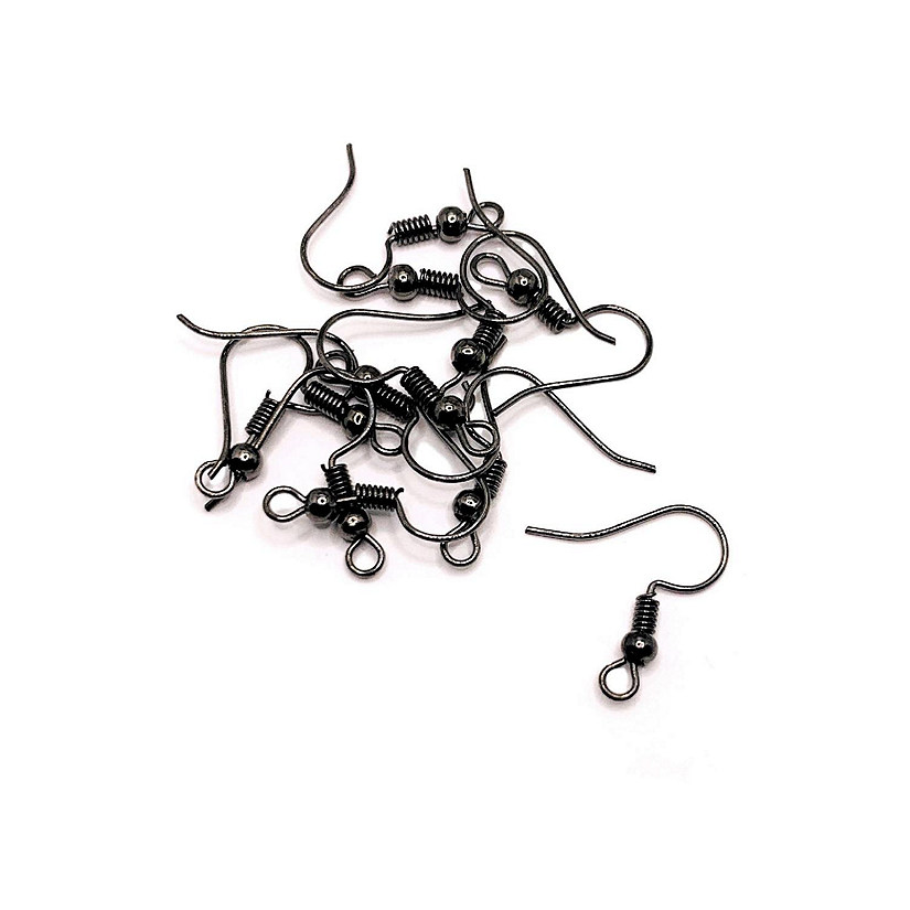 500 Pcs Gunmetal Fish Hook Earring Wires Image
