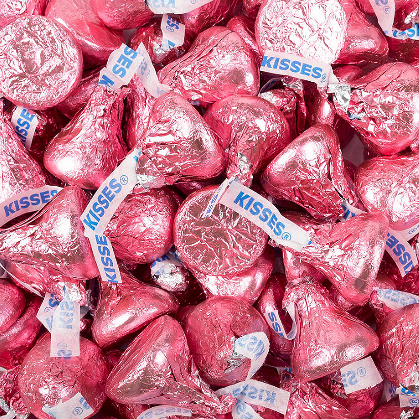 500 Pcs Pink Candy Hershey's Kisses Milk Chocolates Image