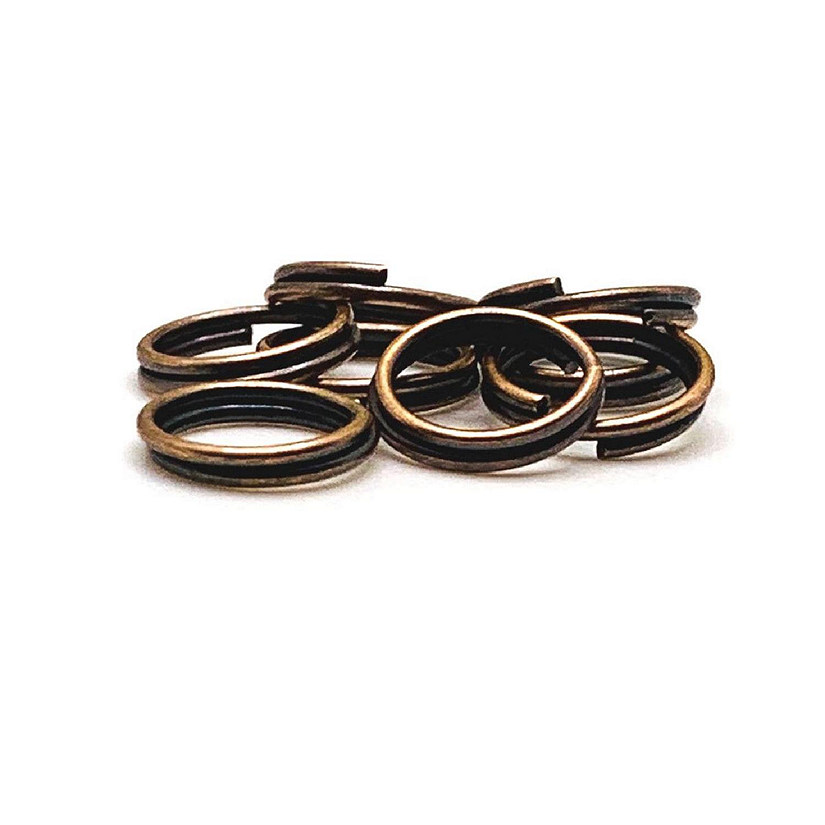 500 Pieces 8mm Copper Split Jump Rings Image