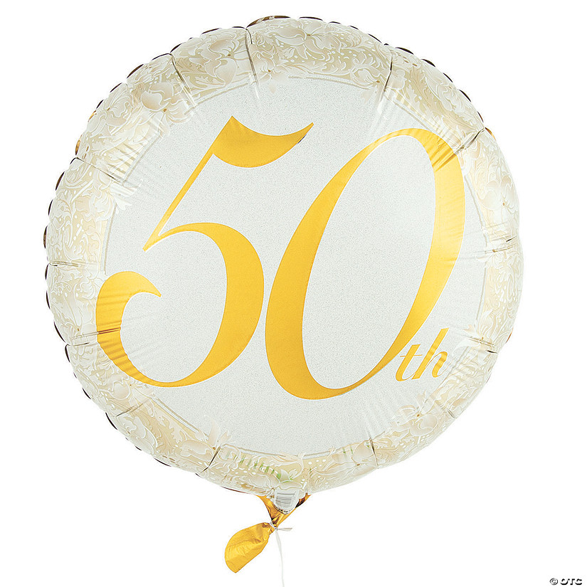 50th Anniversary 18" Mylar Balloon Image
