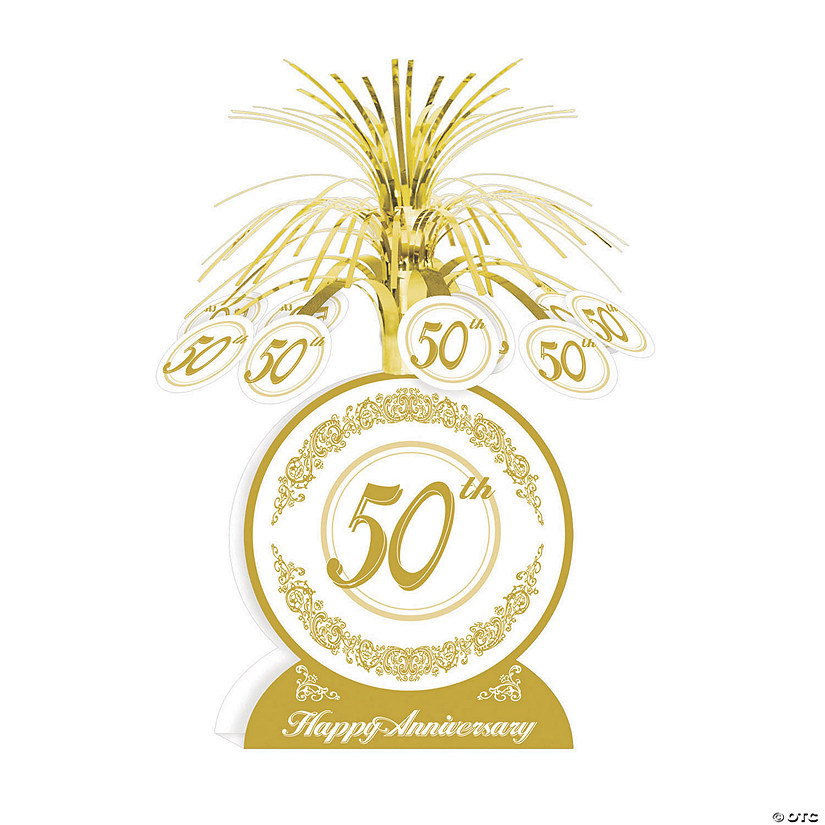 50th Anniversary Tabletop Fountain Centerpiece Image
