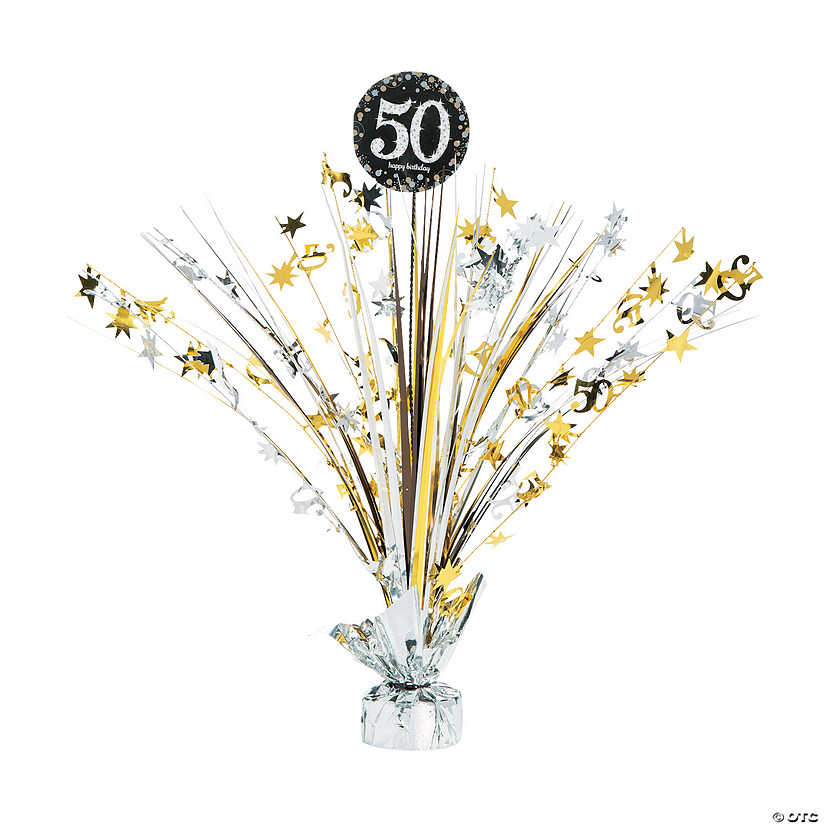 50th Birthday Sparkling Celebration Centerpiece Image