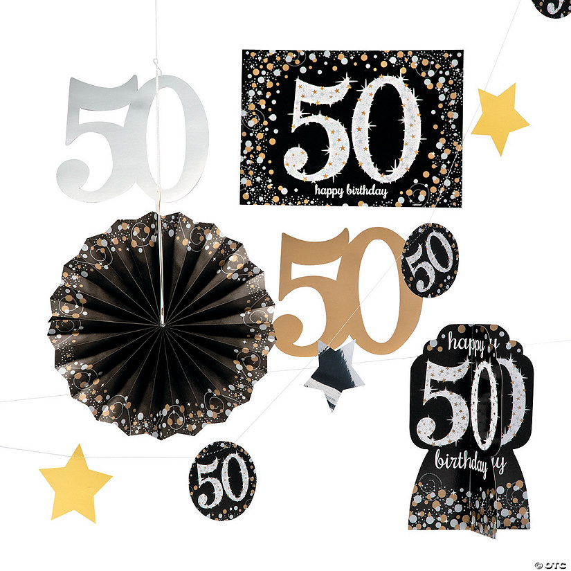 50th Birthday Sparkling Celebration Decorating Kit Image