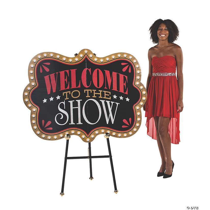 51" Large Welcome to the Show Circus Cardboard Sign - 1 Pc. Image