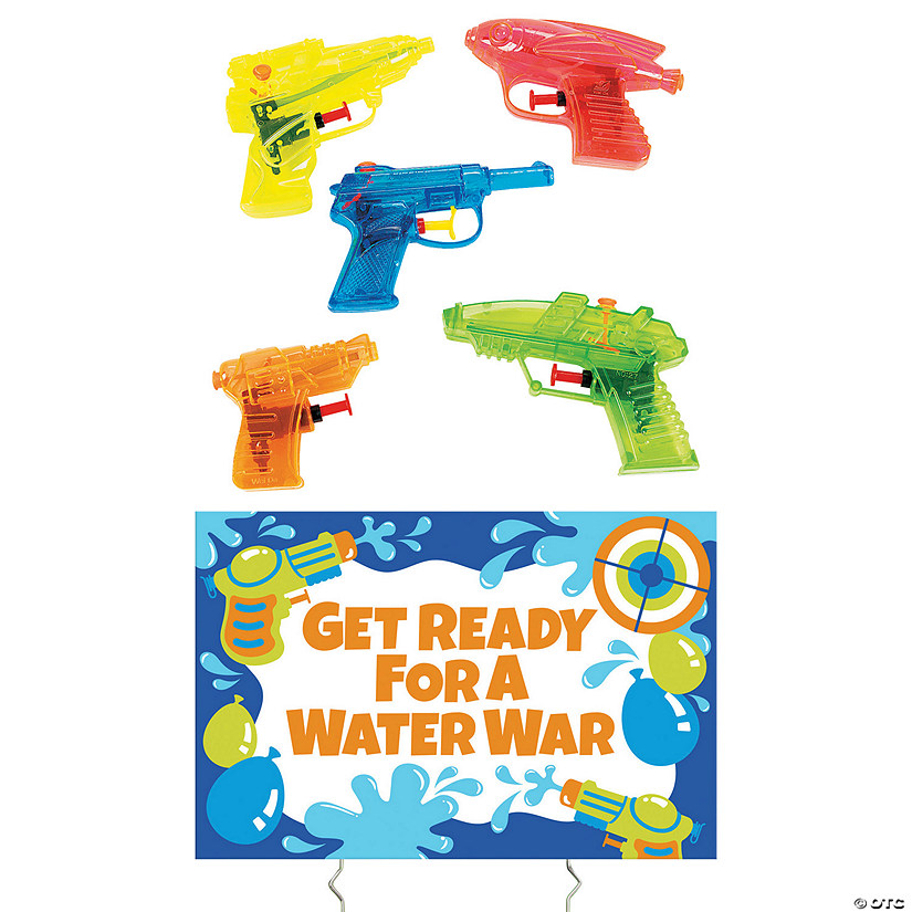 51 Pc. Squirt Gun War Party Kit for 50 Guests Image
