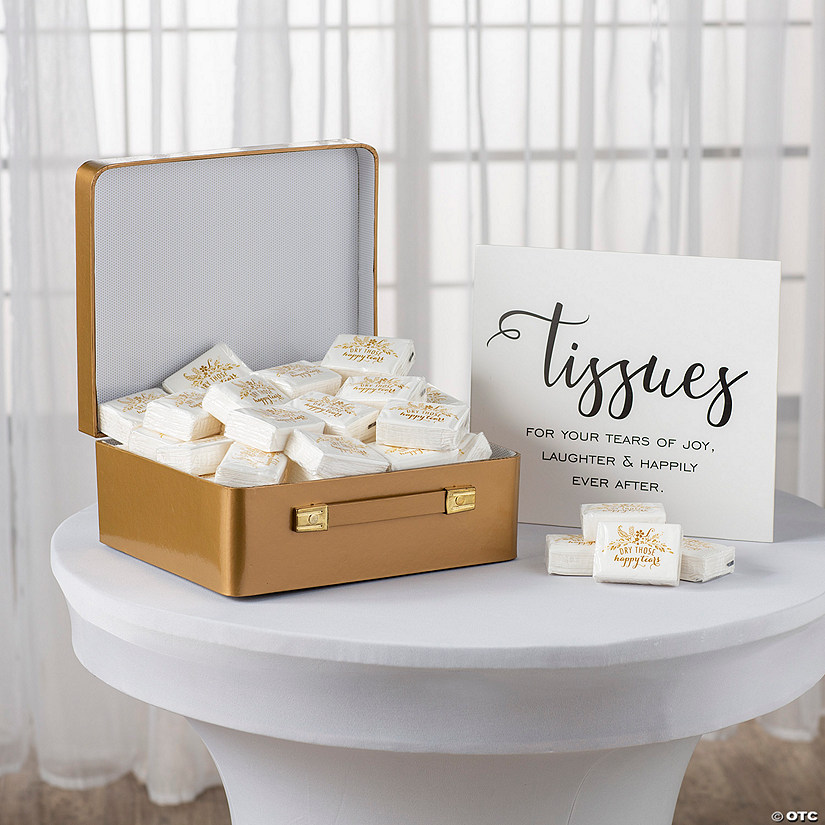 52 Pc. Gold Suitcase Tissue Favor Kit for 50 Image