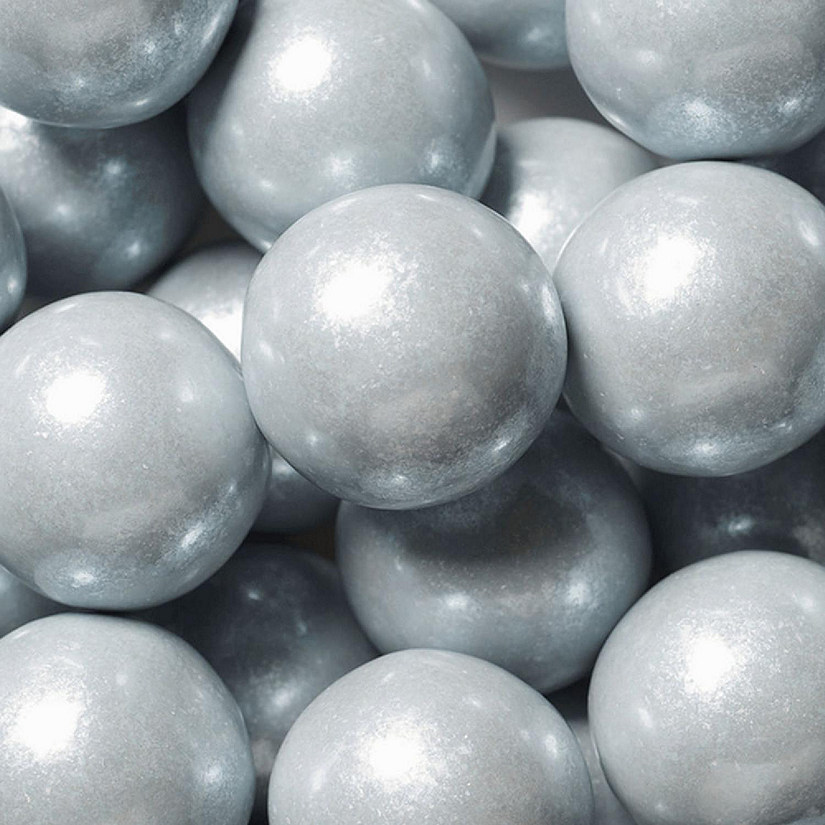 52 Pcs Silver Candy Gumballs 1-inch (1 lb) Image