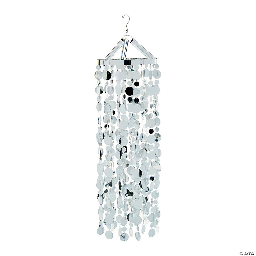 52" Silver Reflective Hanging Chandelier Image