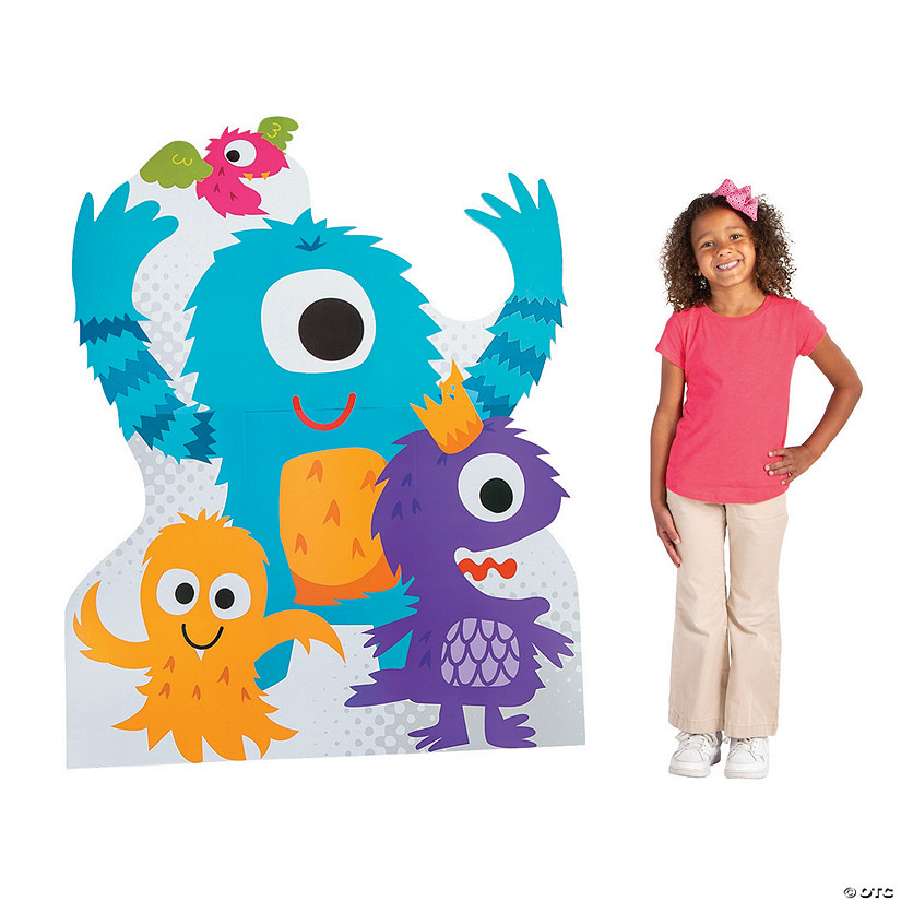 54" Cute Monster Cardboard Cutout Stand-Up Image