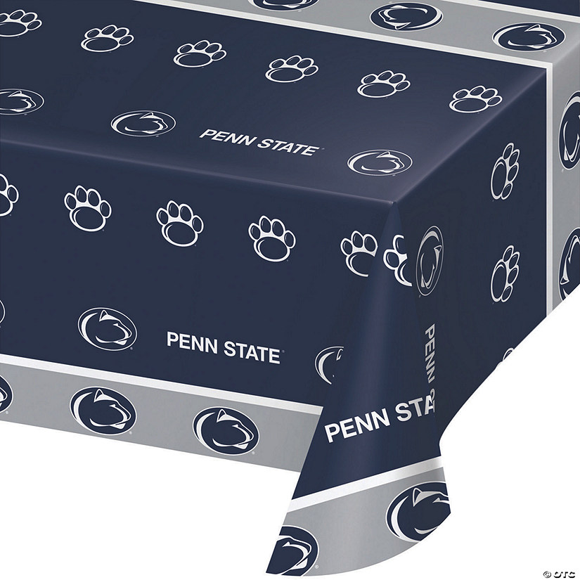54&#8221; x 102&#8221; Ncaa Penn State University Plastic Tablecloths 3 Count Image