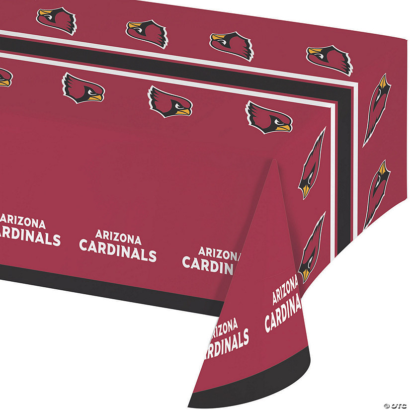 54&#8221; x 102&#8221; Nfl Arizona Cardinals Plastic Tablecloths 3 Count Image