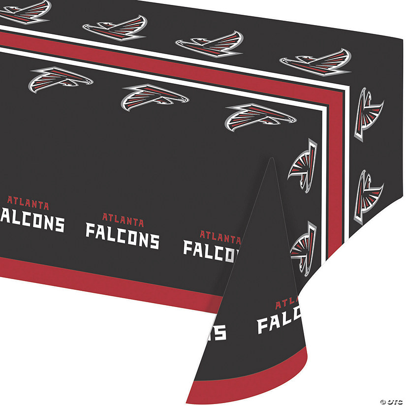 54&#8221; x 102&#8221; Nfl Atlanta Falcons Plastic Tablecloths 3 Count Image