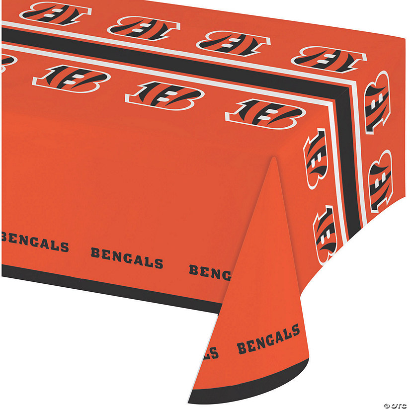 54" x 102" Nfl Cincinnati Bengals Plastic Tablecloths 3 Count Image