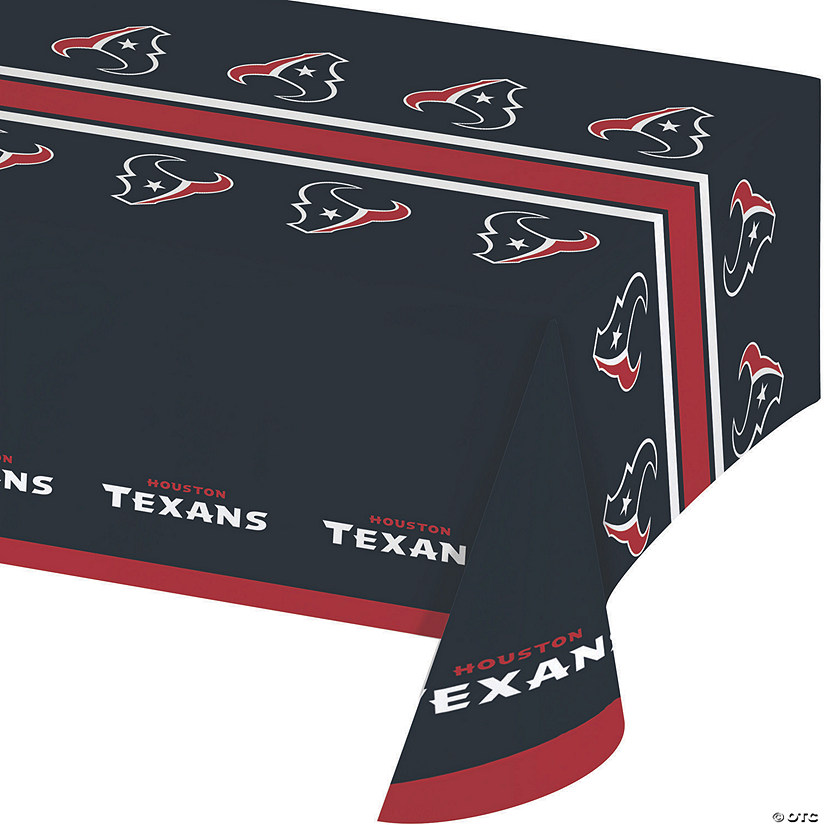 54&#8221; x 102&#8221; Nfl Houston Texans Plastic Tablecloths 3 Count Image