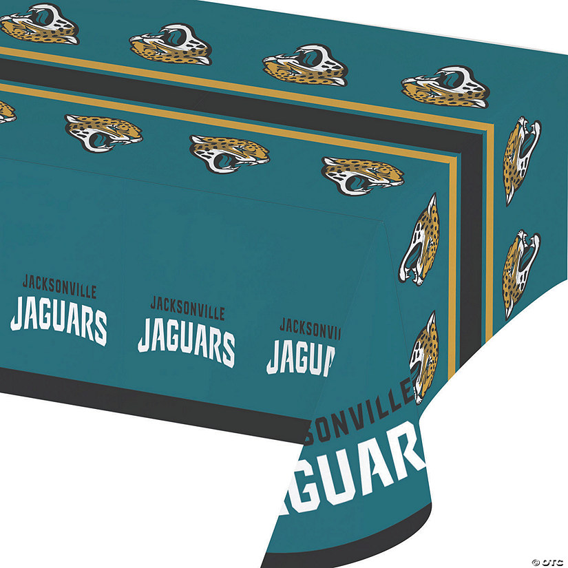 54&#8221; x 102&#8221; Nfl Jacksonville Jaguars Plastic Tablecloths 3 Count Image