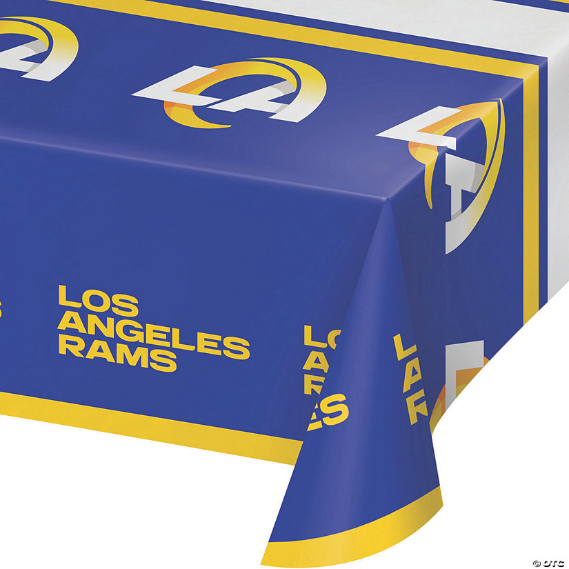 54&#8221; x 102&#8221; Nfl Los Angeles Rams Plastic Tablecloths - 3 Count Image